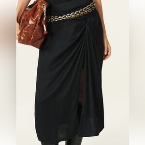 NWT ba&sh Navy Maxi Skirt